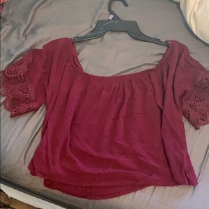 Maroon crop top